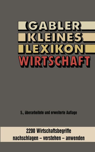 Produktbild: Gabler kleines Lexikon Wirtschaft