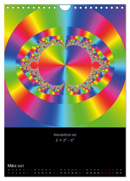 Produktbild: Psychedelische Fraktalbilder inkl. Formel (Wandkalender 2027 DIN A4 hoch), CALVENDO Monatskalender