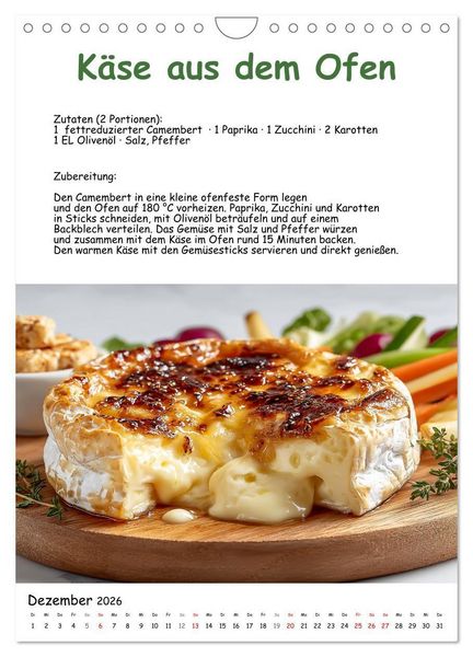 Produktbild: Low Carb - Rezepte ohne Kohlenhydrate zum Abnehmen (Wandkalender 2026 DIN A4 hoch), CALVENDO Monatskalender