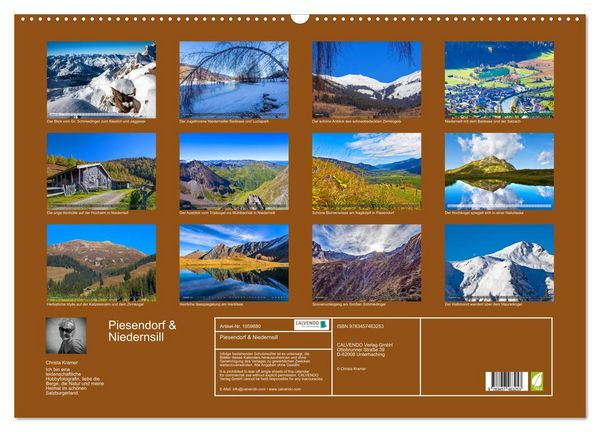 Produktbild: Piesendorf & Niedernsill (Wandkalender 2026 DIN A2 quer), CALVENDO Monatskalender