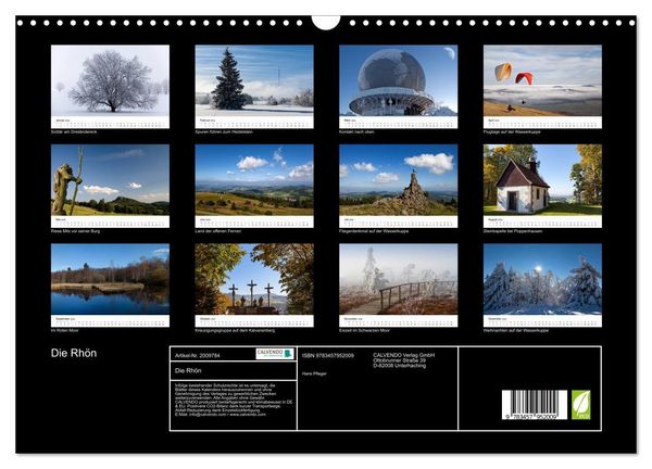 Produktbild: Die Rh&ouml;n (Wandkalender 2026 DIN A3 quer), CALVENDO Monatskalender