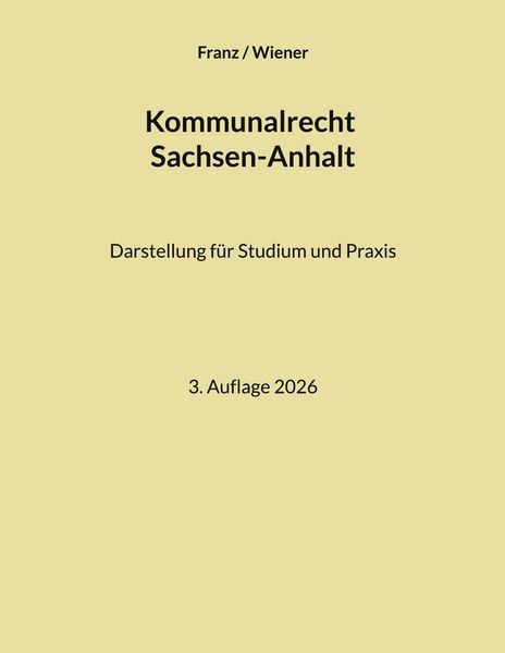 Produktbild: Kommunalrecht Sachsen-Anhalt