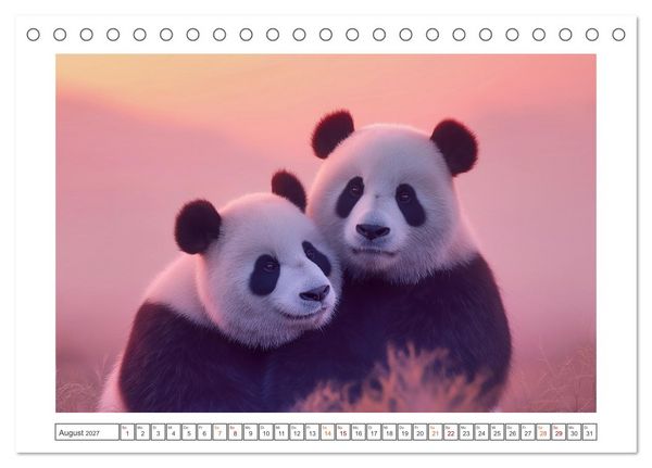 Produktbild: Panda Magie (Tischkalender 2027 DIN A5 quer), CALVENDO Monatskalender