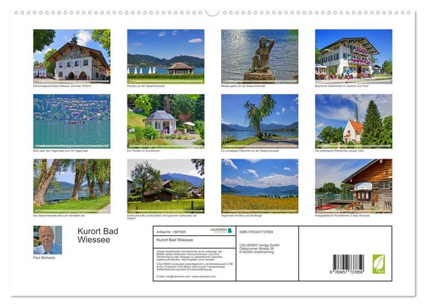 Produktbild: Kurort Bad Wiessee (hochwertiger Premium Wandkalender 2026 DIN A2 quer), Kunstdruck in Hochglanz