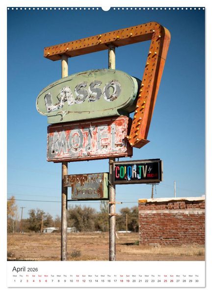 Produktbild: Historic Route 66 Motel (Wall Calendar 2026 DIN A2 portrait), CALVENDO 12 Month Wall Calendar