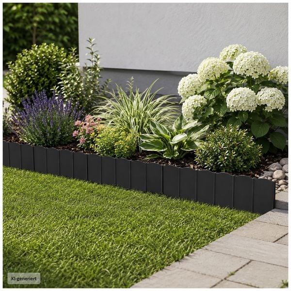 Produktbild: HTI-Living HTI-Living Beetumrandung Nessa Wave 24-teilig Schwarz