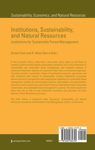Produktbild: Institutions, Sustainability, and Natural Resources