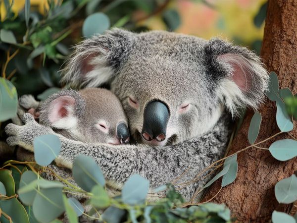 Produktbild: CALVENDO Puzzle Koalakuscheln pur | 1000 Teile Lege-Gr&ouml;&szlig;e 64x48cm Foto-Puzzle f&uuml;r gl&uuml;ckliche Stunden