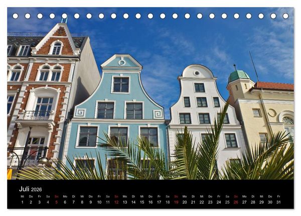 Produktbild: Unterwegs in der Hansestadt Rostock (Tischkalender 2026 DIN A5 quer), CALVENDO Monatskalender