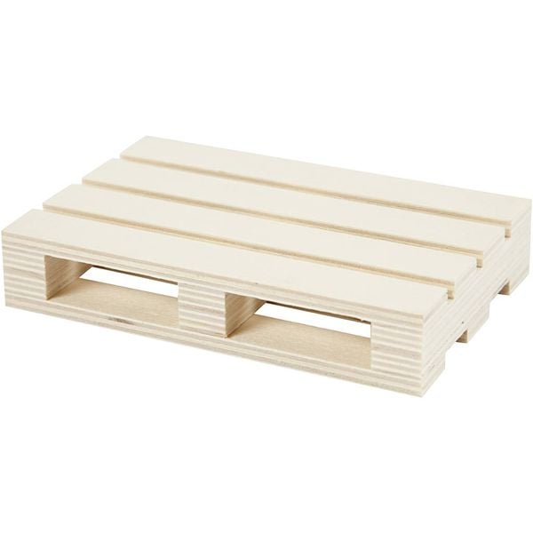 Creativ Company Mini-Holzpalette, H 2,5 cm, L 12 cm, B 8 cm , 1 Stk
