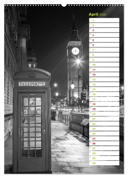 Produktbild: Big City London (Wandkalender 2026 DIN A2 hoch), CALVENDO Monatskalender