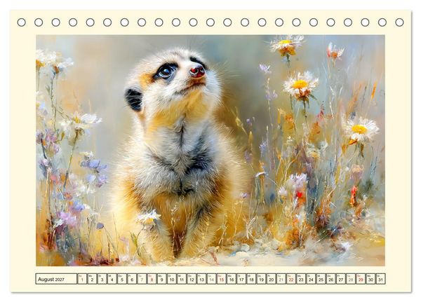 Produktbild: Erdm&auml;nnchen. Kleine Helden der Savanne (Tischkalender 2027 DIN A5 quer), CALVENDO Monatskalender
