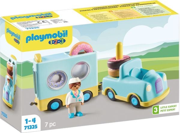 PLAYMOBIL 71325 - 1.2.3 - Verrückter Donut Truck mit Stapel- und Sortierfunktion