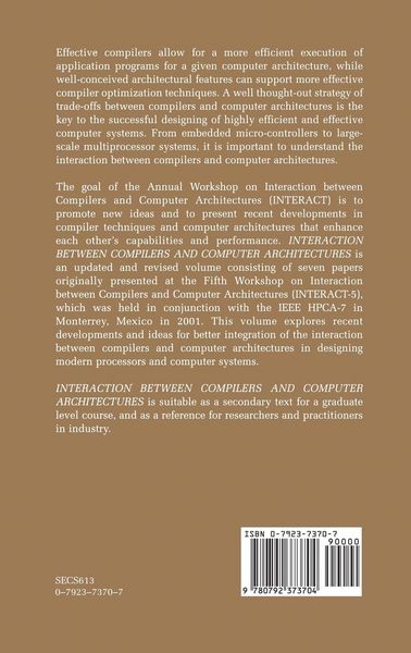 Produktbild: Interaction Between Compilers and Computer Architectures