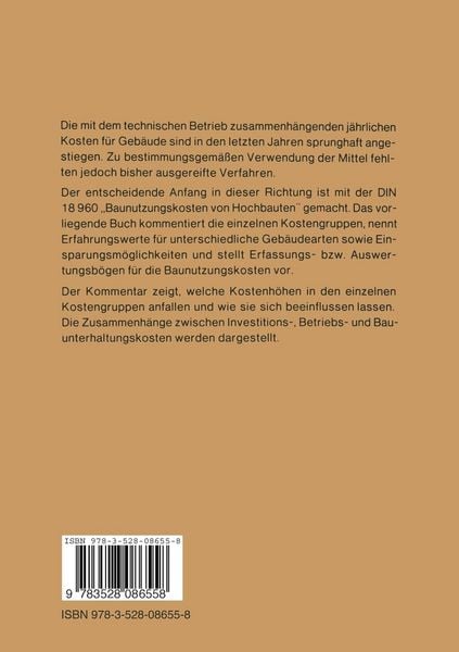 Produktbild: Baunutzungskosten