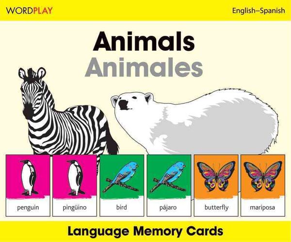 Wordplay Language Memory Cards-Animals (English-Spanish)