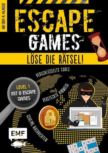 Produktbild: Escape Games Level 1 (gelb) &ndash; L&ouml;se die R&auml;tsel! &ndash; 8 Escape Games ab der 4. Klasse