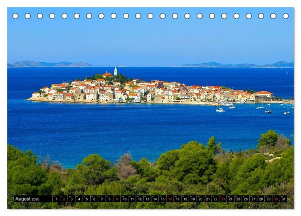 Produktbild: Kroatien - Traumhafte Landschaften und faszinierende St&auml;dte (Tischkalender 2026 DIN A5 quer), CALVENDO Monatskalender