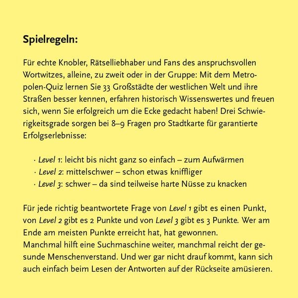 Produktbild: Stadtkarten-Quiz Metropolen der Welt