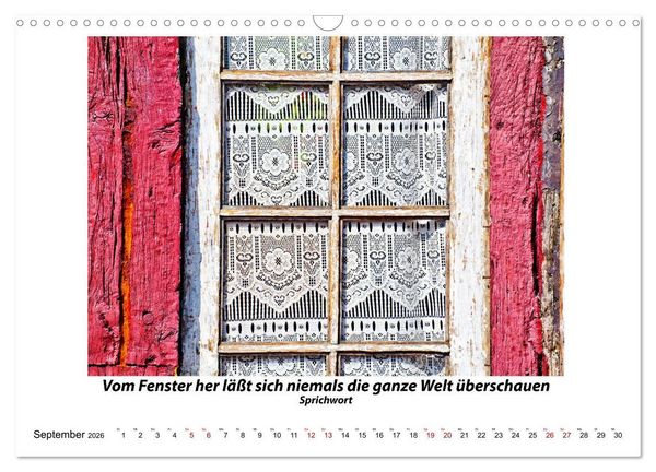 Produktbild: Fenster Gedanken (Wandkalender 2026 DIN A3 quer), CALVENDO Monatskalender