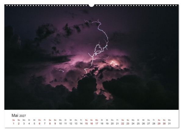 Produktbild: Gewitter - atemberaubende Naturschauspiele (hochwertiger Premium Wandkalender 2027 DIN A2 quer), Kunstdruck in Hochglanz