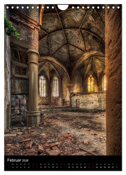 Produktbild: Lost Places - Verlassene Kirchen (Wandkalender 2026 DIN A4 hoch), CALVENDO Monatskalender