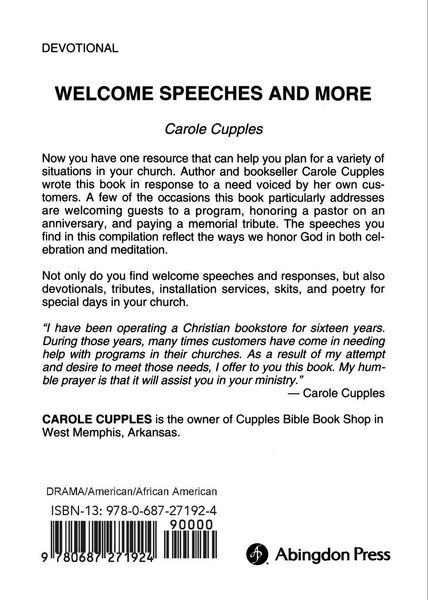 Produktbild: Welcome Speeches and More