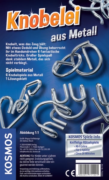 Produktbild: Knobelei aus Metall (Mitbringspiel)