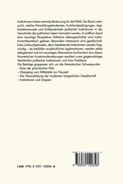 Produktbild: Politische Institutionen im gesellschaftlichen Umbruch