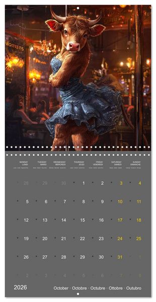 Produktbild: Silly cows - Terribly charming characters (Wall Calendar 2026 12 &times; 12 Inch) CALVENDO 12 Month Wall Calendar