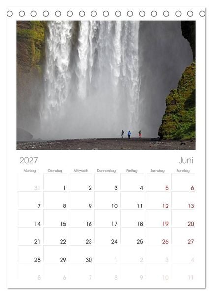 Produktbild: Tischplaner 2027 - Island - Iceland (A5 Tischkalender zum Aufstellen) CALVENDO