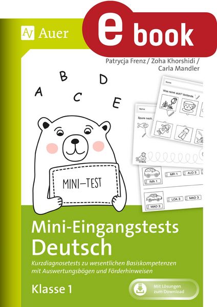 Produktbild: Mini-Eingangstests Deutsch - Klasse 1