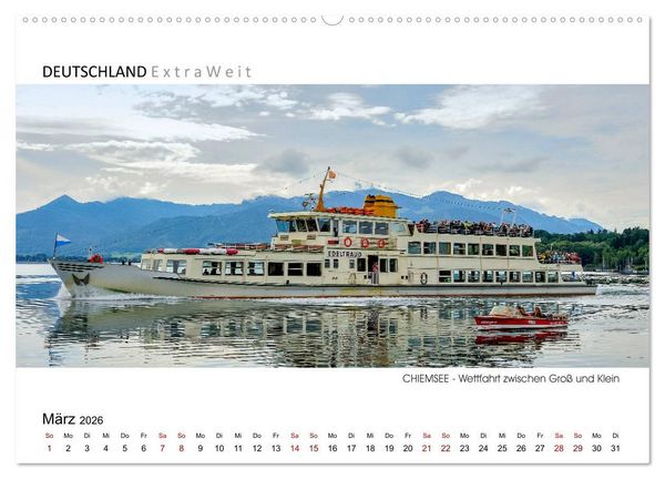 Produktbild: Wei&szlig;blaue Impressionen vom Chiemsee (Wandkalender 2026 DIN A2 quer), CALVENDO Monatskalender