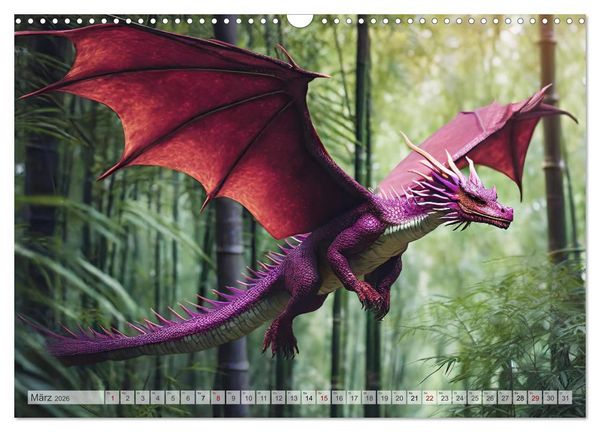 Produktbild: Drachen - Herrscher der Welt (Wandkalender 2026 DIN A3 quer), CALVENDO Monatskalender