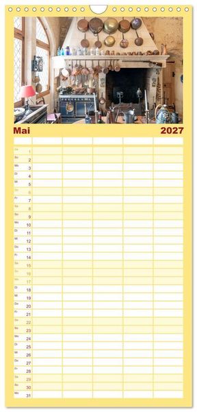 Produktbild: Familienplaner 2027 - F&uuml;rstliche K&uuml;chen und Tafeln mit 5 Spalten (Wandkalender, 21 x 45 cm) CALVENDO