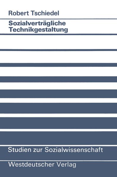 Produktbild: Sozialvertr&auml;gliche Technikgestaltung