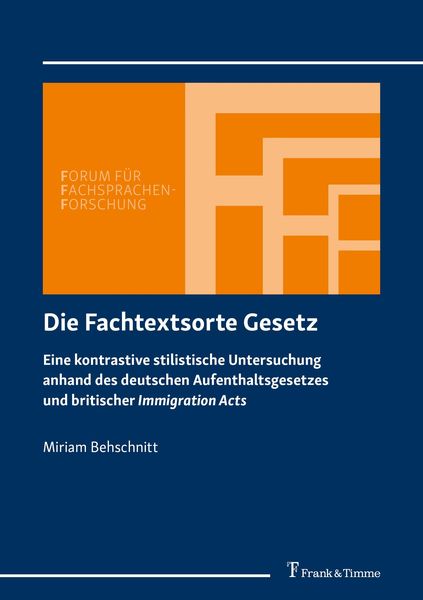 Produktbild: Die Fachtextsorte Gesetz