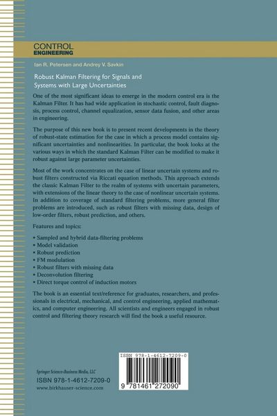 Produktbild: Robust Kalman Filtering for Signals and Systems with Large Uncertainties
