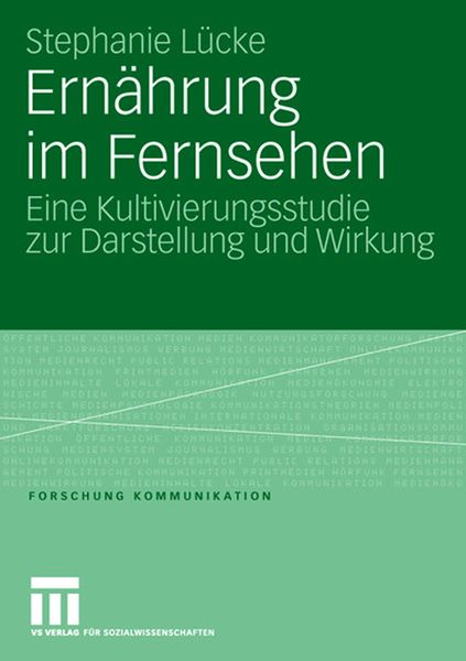 Ernährung im Fernsehen, Taschenbuch von Stephanie Lücke, VS Verlag für Sozialwissenschaften, 9783531153285