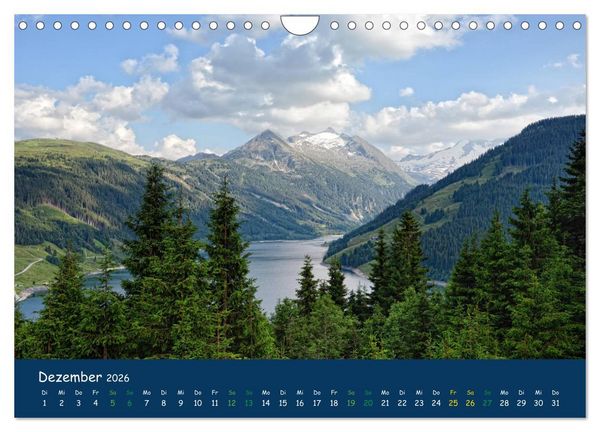 Produktbild: Bergwelt Hohe Tauern - Wandergenuss in alpiner Landschaft (Wandkalender 2026 DIN A4 quer), CALVENDO Monatskalender