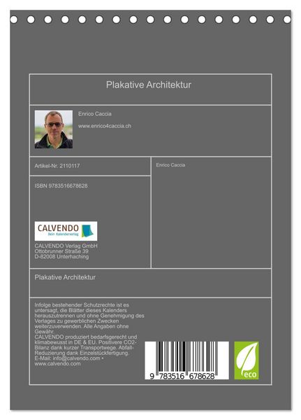 Produktbild: Plakative Architektur (Tischkalender 2026 DIN A5 hoch), CALVENDO Monatskalender
