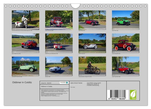 Produktbild: Oldtimer in Colditz (Wandkalender 2026 DIN A4 quer), CALVENDO Monatskalender