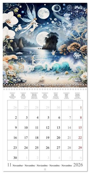 Produktbild: La nature f&eacute;erique (Calendrier mural carr&eacute; 2026 30x30 cm) Calendrier double avec une page pour vos prises de notes