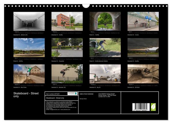Produktbild: Skateboard - Street only (Wall Calendar 2026 DIN A3 landscape), CALVENDO 12 Month Wall Calendar