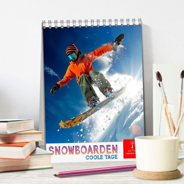 Produktbild: Snowboarden - coole Tage (Tischkalender 2026 DIN A5 hoch), CALVENDO Monatskalender