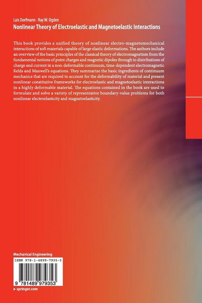 Produktbild: Nonlinear Theory of Electroelastic and Magnetoelastic Interactions