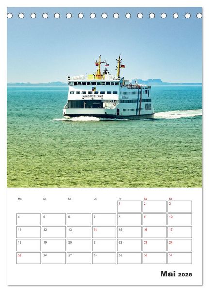 Produktbild: Insel F&ouml;hr - Urlaubsplaner (Tischkalender 2026 DIN A5 hoch), CALVENDO Monatskalender