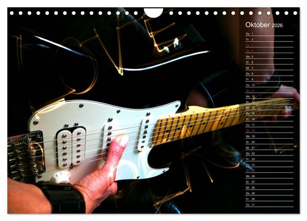 Produktbild: Rockgitarren Power (Wandkalender 2026 DIN A4 quer), CALVENDO Monatskalender