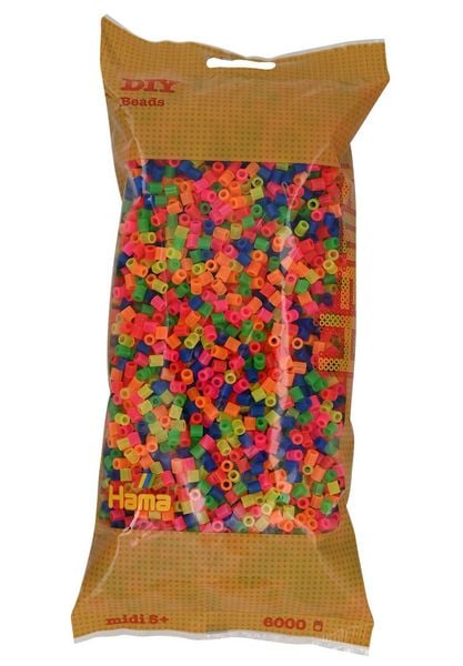 Produktbild: Hama - Perlenbeutel 6000 St&uuml;ck Neon