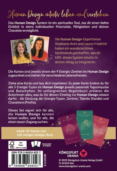 Produktbild: Human Design Cards: Human Design intuitiv verstehen und leben